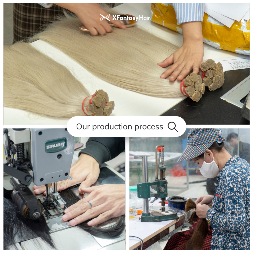 The Hair Extension Production Process at XfantasyHair Factory